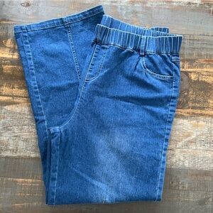 Women’s Elastic Waist Blue Denim Jeans
